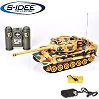 s-idee® KingTiger 22003 Battle Panzer 99808 1:28 con sistema de combate por infrarrojos integrado- 2-4 GHz- RC R-C…